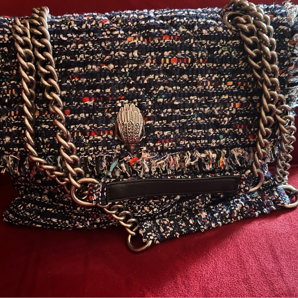 Kurt Geiger Chic Tweed Chain Shoulder Bag